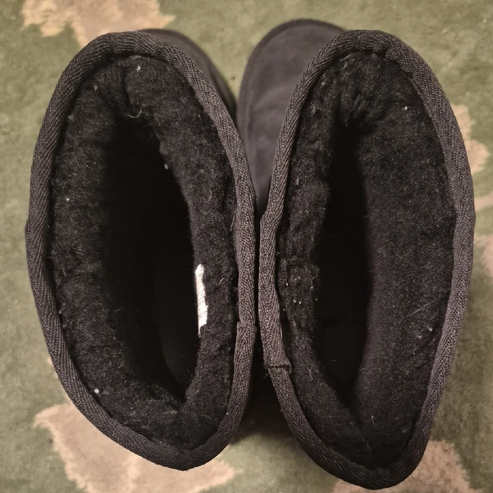 UGG Classic Short Black Suede Winter Boots